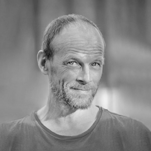 Black and white portrait of Jens Mogensen